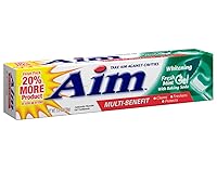 Vista 4 de Aim Toothpaste 6 oz Tube (pack of 6) Fresh Mint gel