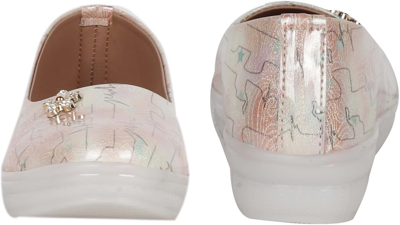 K- FOOTLANCE Slip on Ballerinas for Girls/Girls Ballerina Ballet Flat Pink (B0D1R8CS7Y) Amazon Price History, Amazon Price Tracker