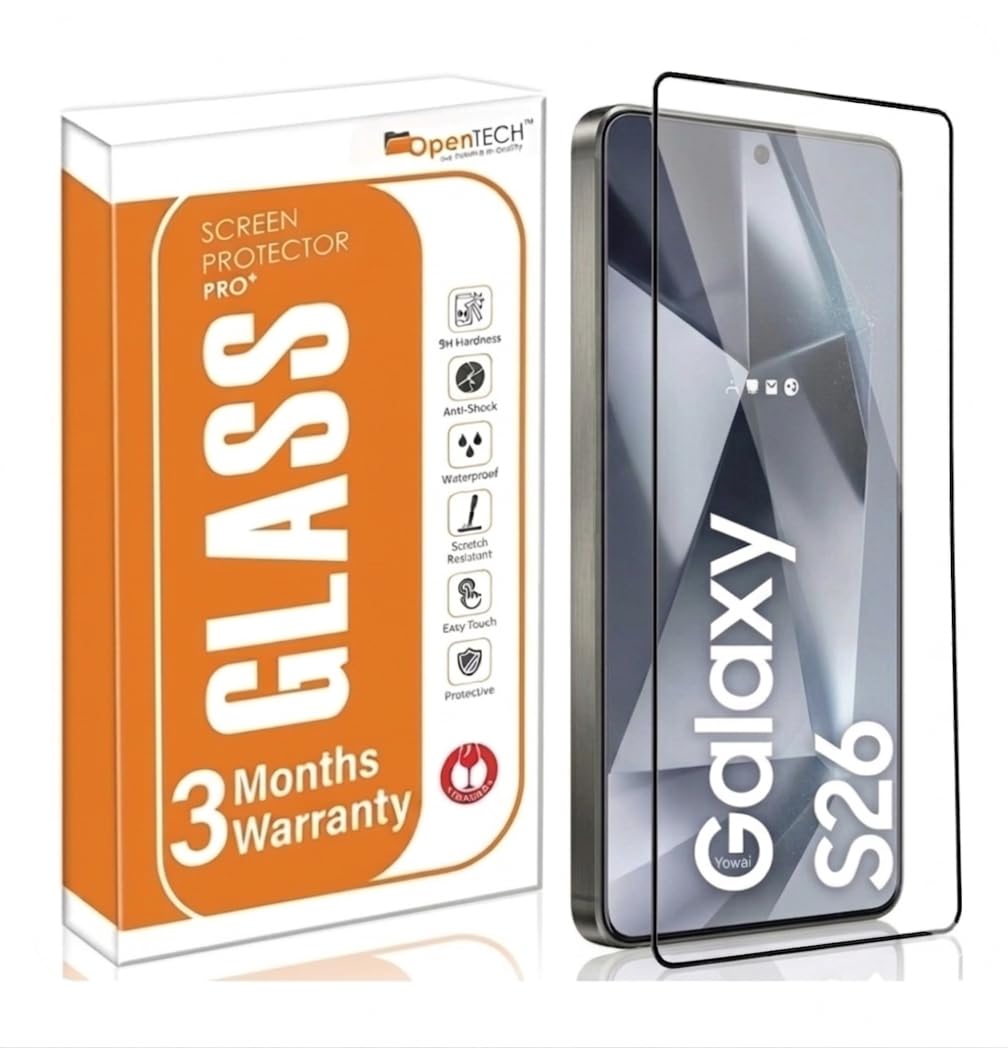 OpenTech® Military-Grade Gorilla Tempered Glass for Samsung Galaxy S26 with Fingerprint Unlock, Edge to Edge Coverage - Case Friendly, Anti-scratch and Bubble free installation kit-image-29