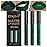 evpct 3Pcs Dark Deep Forest Green Shimmer Matte Liquid Lipstick Lip Stain Sets for Women Matte+Lipstick Long Lasting Waterproof Permanent 24 Hours Magic Lipstick 24 Hours original, Set23