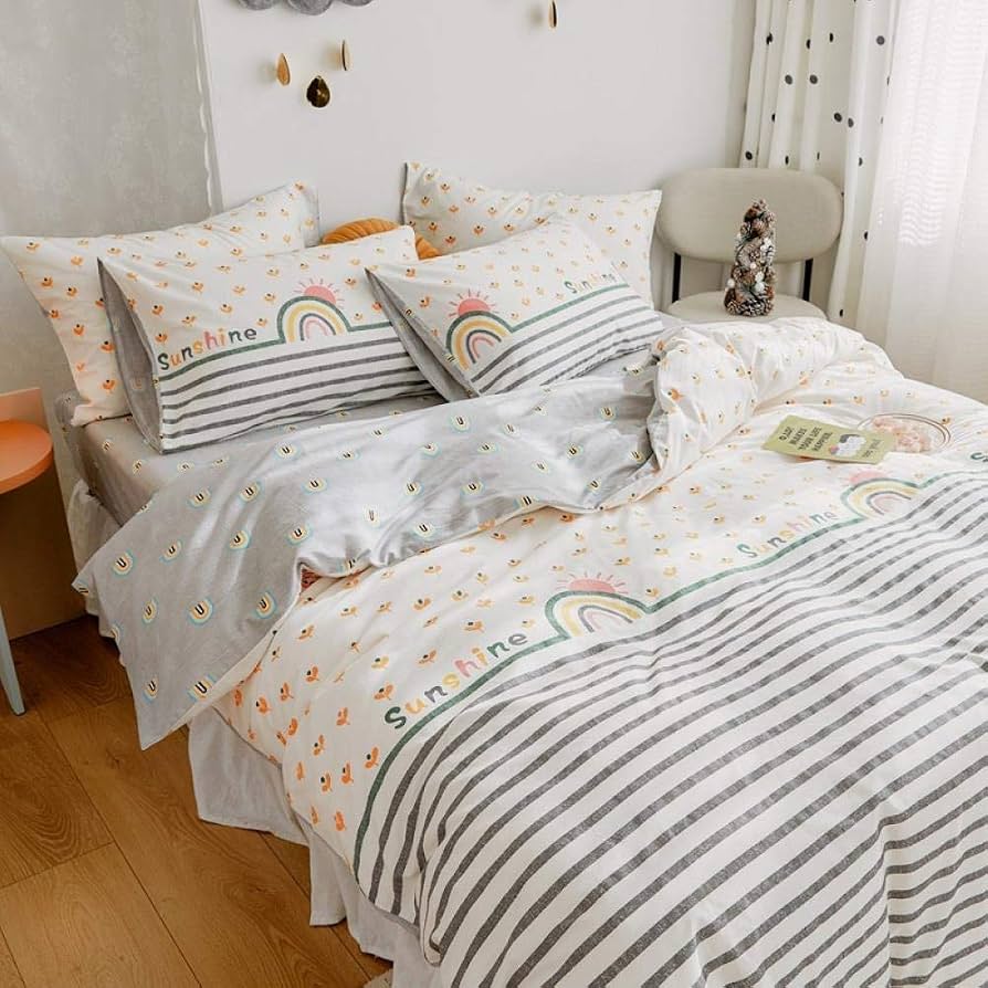 Set di Lenzuola per Letto Queen Size, 4 Pezzi, Extra morbide