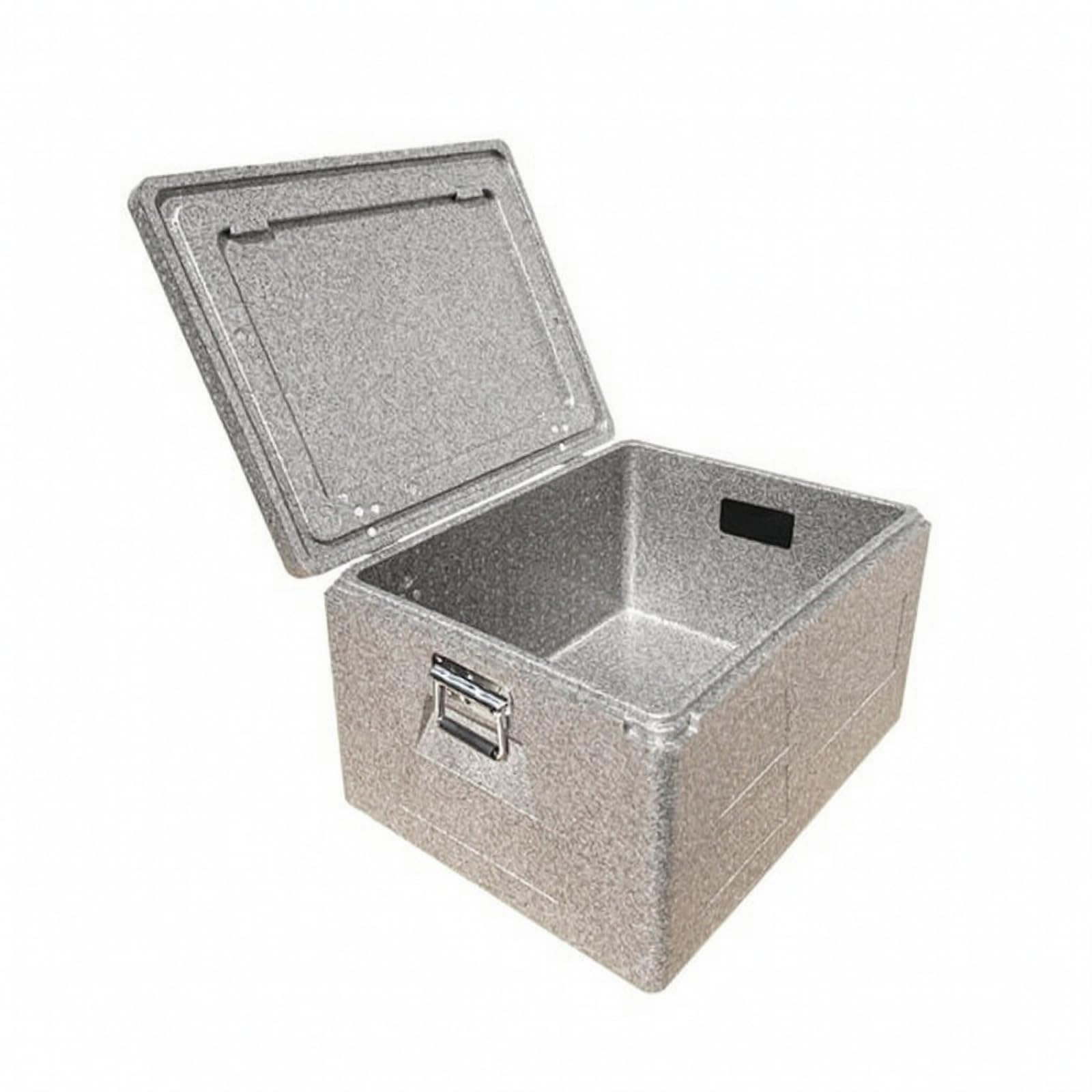 Groß Isolierbox mit Deckel | Herragende Kälteisolierung, expandiertes Polypropylen Isolierbehälter mit Deckel, für Lebensmitteltransport, Grau, 108L C
