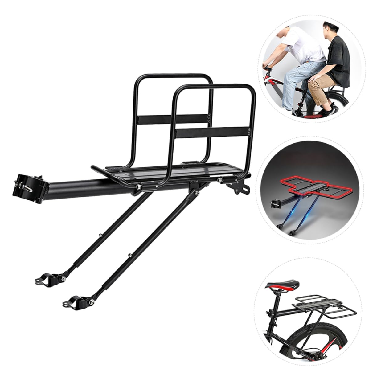 VICASKY 1pc Cargo Luggage Rack for Multifunctional Rear Rack for Easy Installation for Carrying Books School Bags and Food for Outdoor Cycling