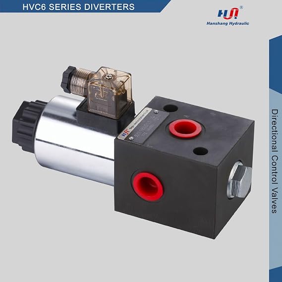 Hydraulic Solenoid Selector Diverter Valve for Directional Spool Flow Control (SAE 6, 24V DC)