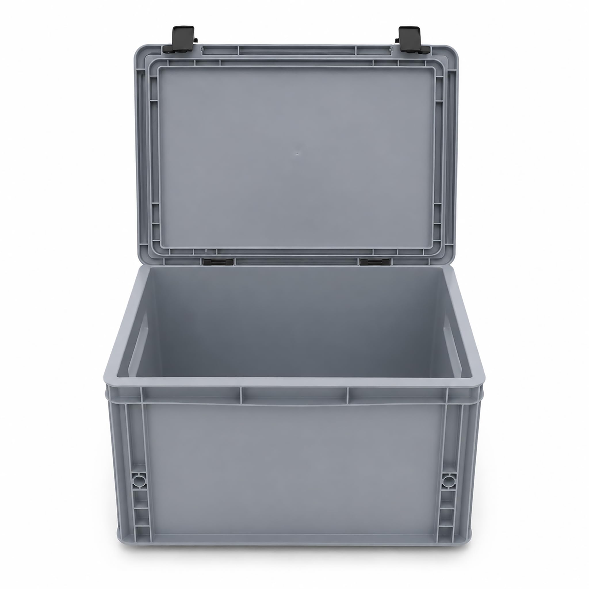 3 X AUER Eurobehälter mit Schanierdeckel ED 43/32 | 40 x 30 x 33,5 cm Stapelbox Lagerbox Keller-Kiste robust und leicht