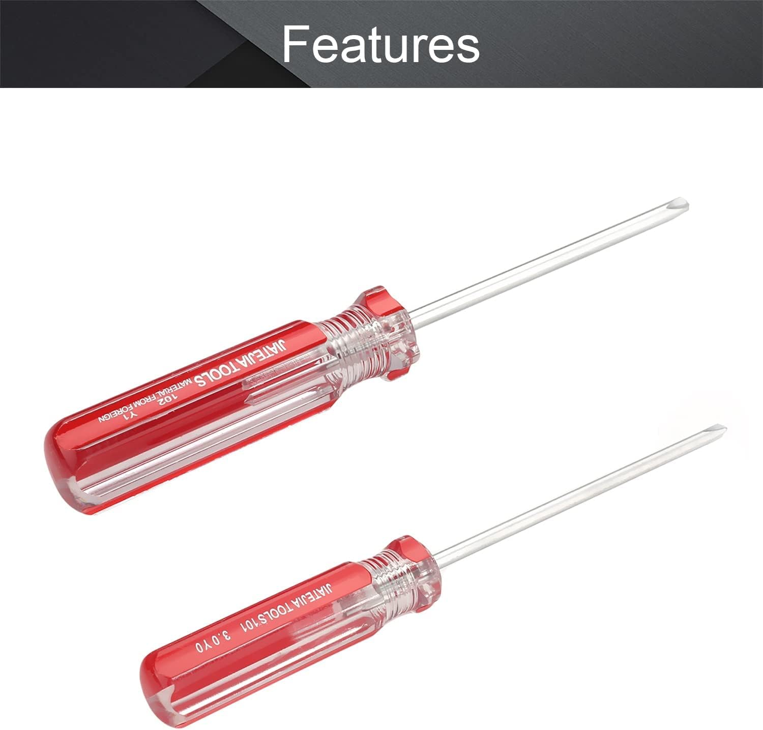 Utoolmart Tri-wing Screwdriver, 3mm 4mm Magnetic Y Tip 75mm Carbon Steel Shaft for Nintendo Game Controller Phone Repair 1 Set