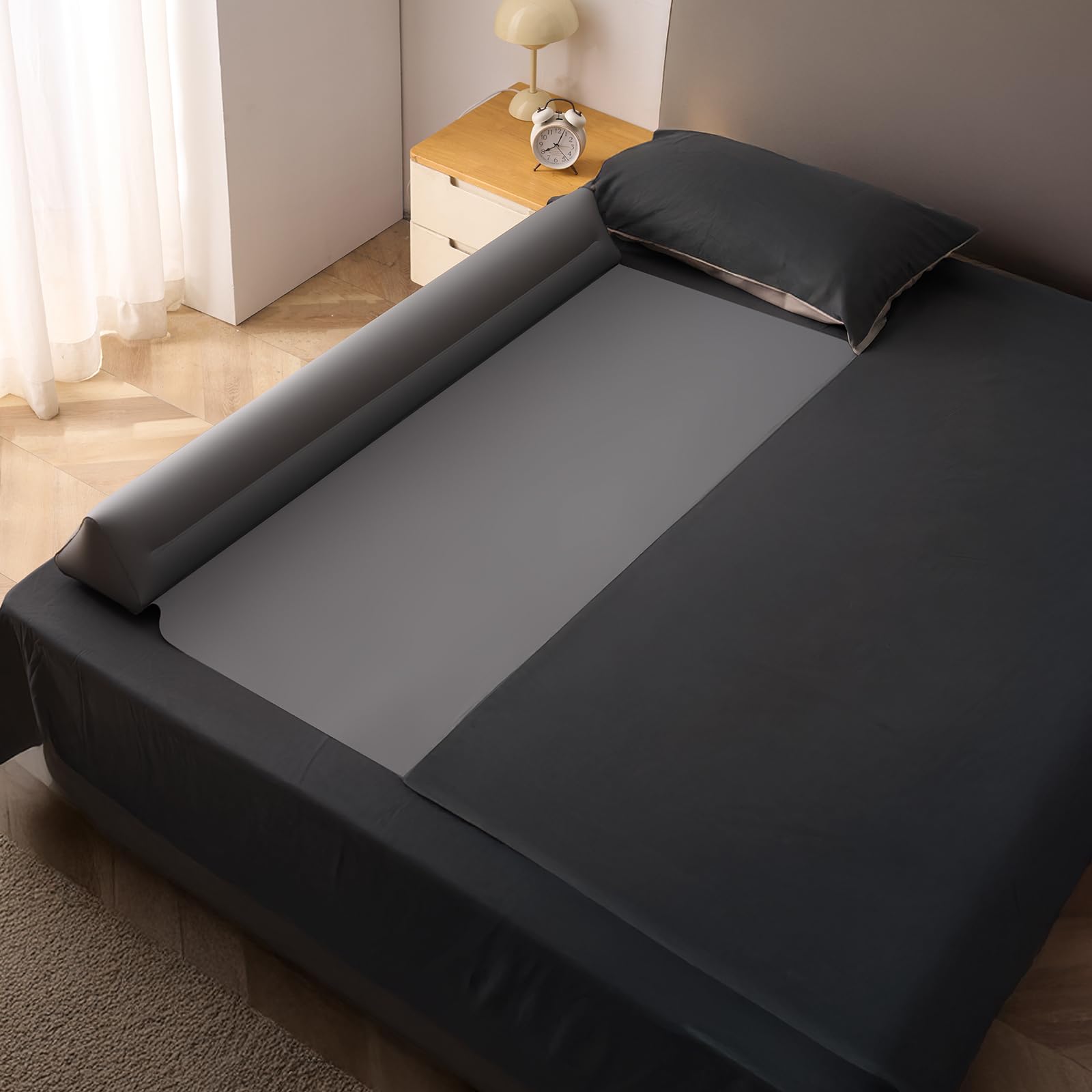 VEVOR Paracolpi per Letto per Bambini Piccoli, 1323 x 690 x 160 mm di Protezione per Letto Gonfiabile con Aletta di Sicurezza Paracolpi Antiscivolo in TPU, Letti Leggero e Portatile 2 Pezzi