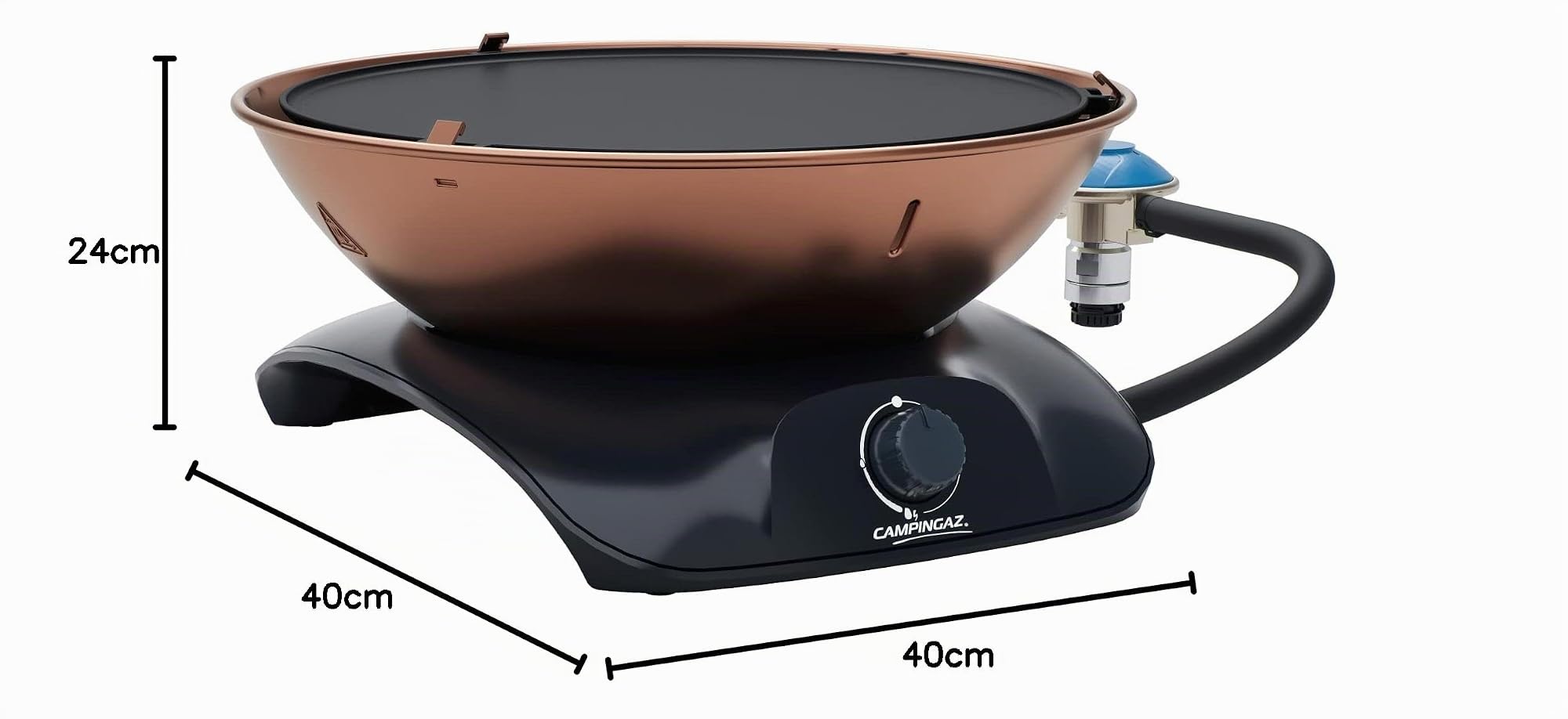 CAMPINGAZ , 360 Grill CV Barbacoa Redonda Para Mesa Portátil Con Tapa De Balcón Unisex Adulto, Copper, Talla Única