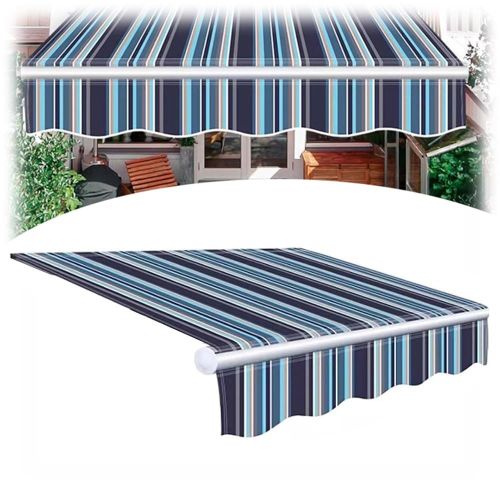 Toldo retráctil manual para patio al aire libre ideal en comidas familiares