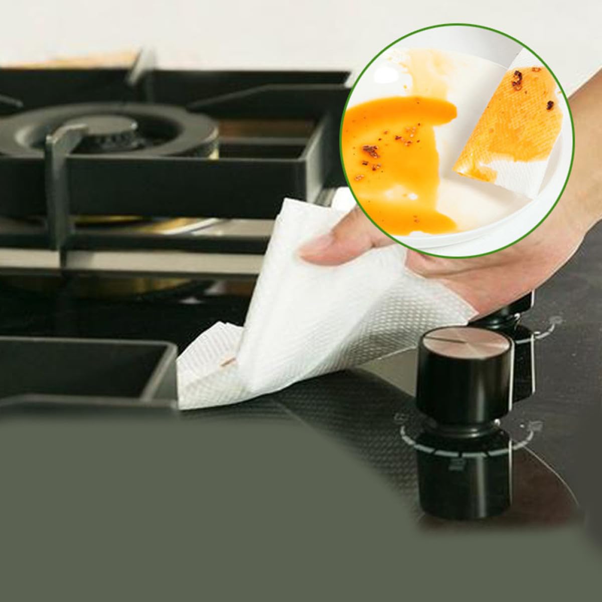 ibasenice Toallas de Papel Absorbentes Cocina Papel Higiénico Baño Multiusos y Duradero para Hogar Restaurante Tienda