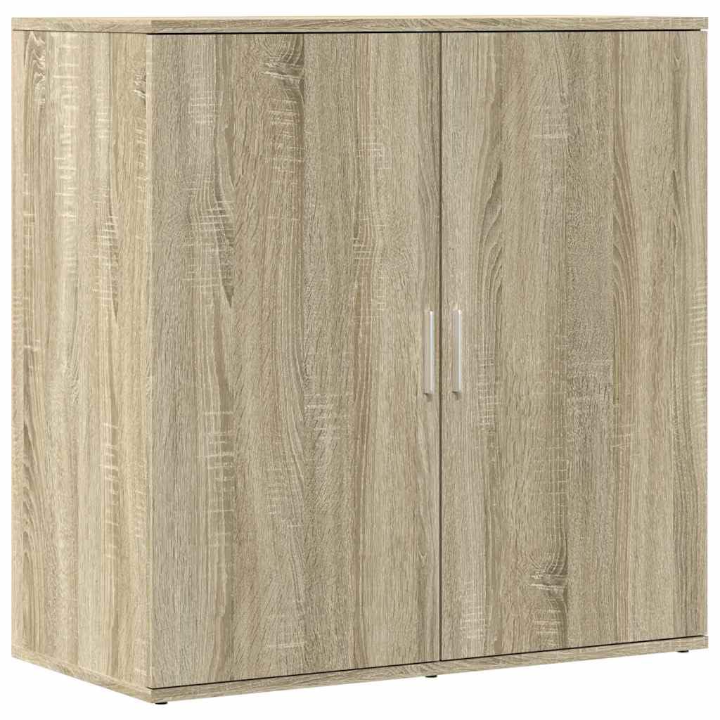 Kredensy, 2 sztuki, dąb Sonoma 79 x 38 x 80 cm, materiał drewnopochodny, meble do salonu, z miejscem do przechowywania, do korytarza, jadalni i sypialni, wytrzymałe i trwałe