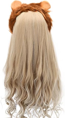 Miniatura 87 de HODRME - Diadema de orejas y cuernos de animales de felpa, para Halloween, Navidad, festival, fiesta temática de animales, cosplay, o disfraz