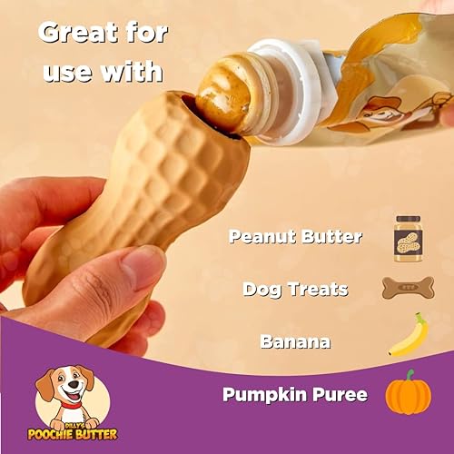 Miniatura 6 de Juguete de mantequilla de maní para perro, relleno de mantequilla de maní, juguete para masticar para perros, juguete para masticar para perros,