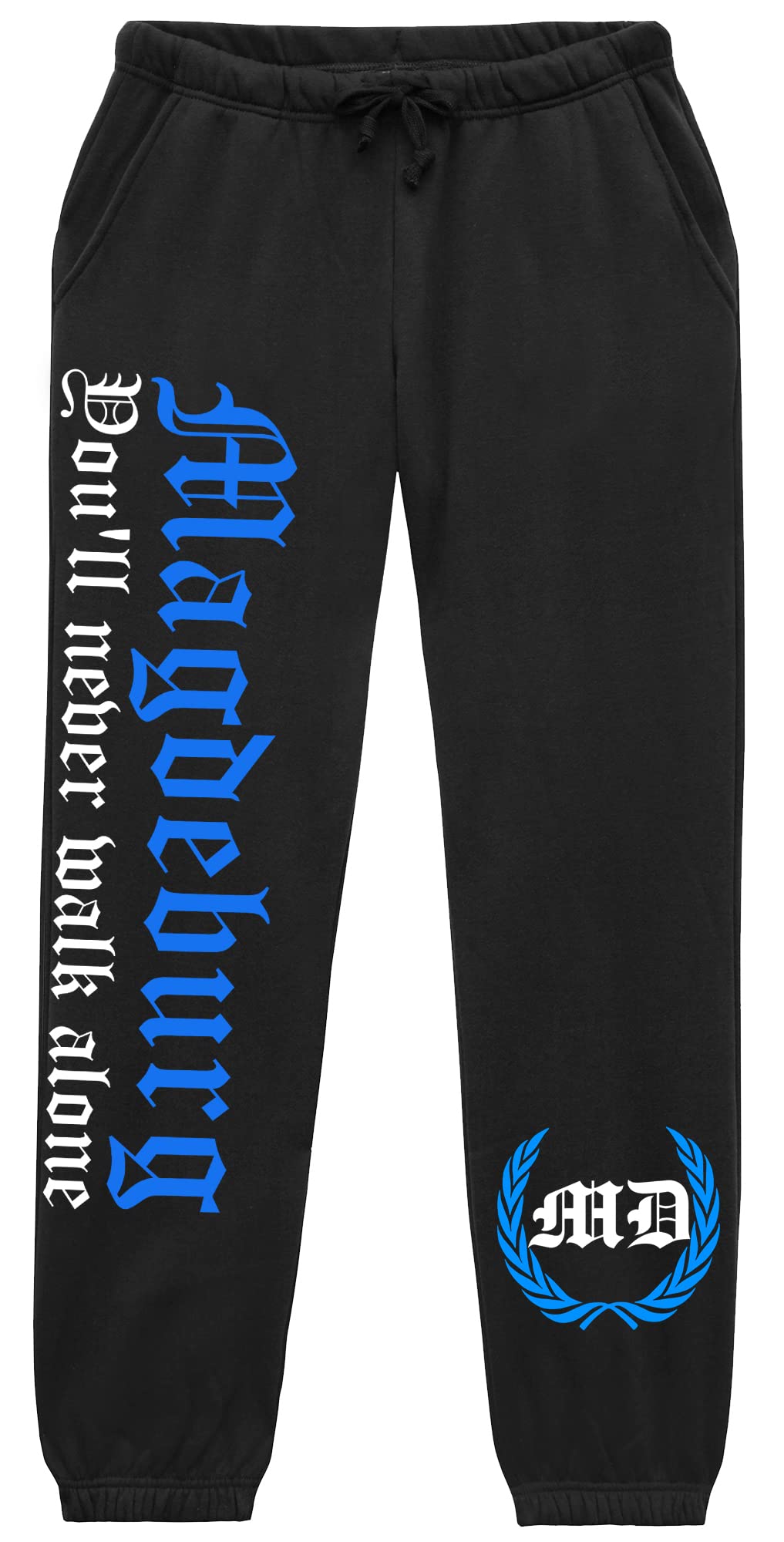 Magdeburg Never Walk Alone Jogginghose | Magdeburg Geschenk Magdeburg Hose Magdeburg Fanartikel Ultras Sport | M2