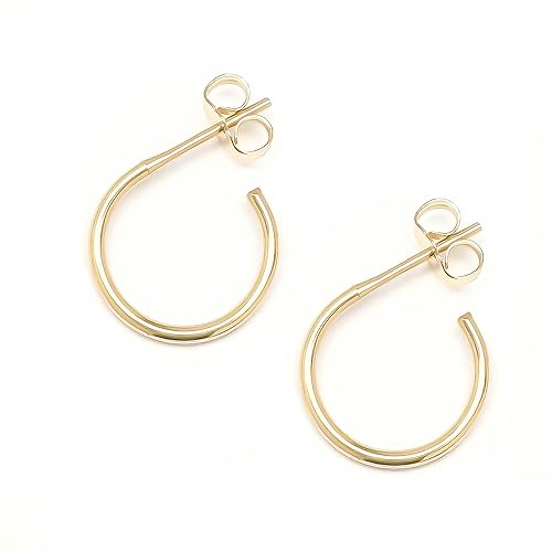 Miniatura 4 de Sterling Silver Hoop Earrings, 925 Sterling Silver, 12mm, 16ga, Hoop Earrings for Women, Silver Hoops Hypoallergenic, Post Huggie Hoop Earrings,