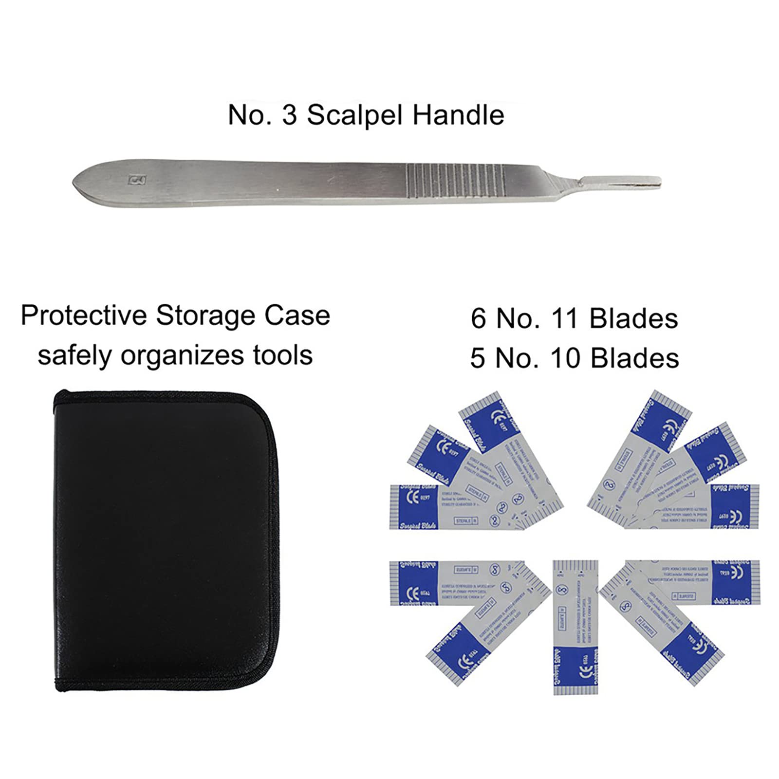 oiakus 22 Pcs Dissection Kit Biology Lab, Stainless Steel11scalpel Blades Advanced Dissection Kit, for Medical Students and Veterinary Biology Lab Anatomy Dissecting Set.