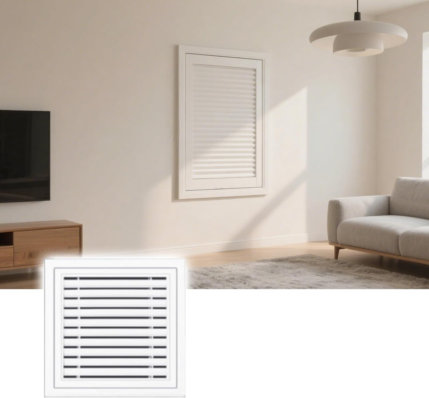 Generisch Diese Lüftungshaube mit Lüftungsschlitzen und Abnehmbarer Dachbodenklappe (660 x 660 mm) bietet eine einfache Belüftungslösung für den Dachboden und die Sanitärinstallation.