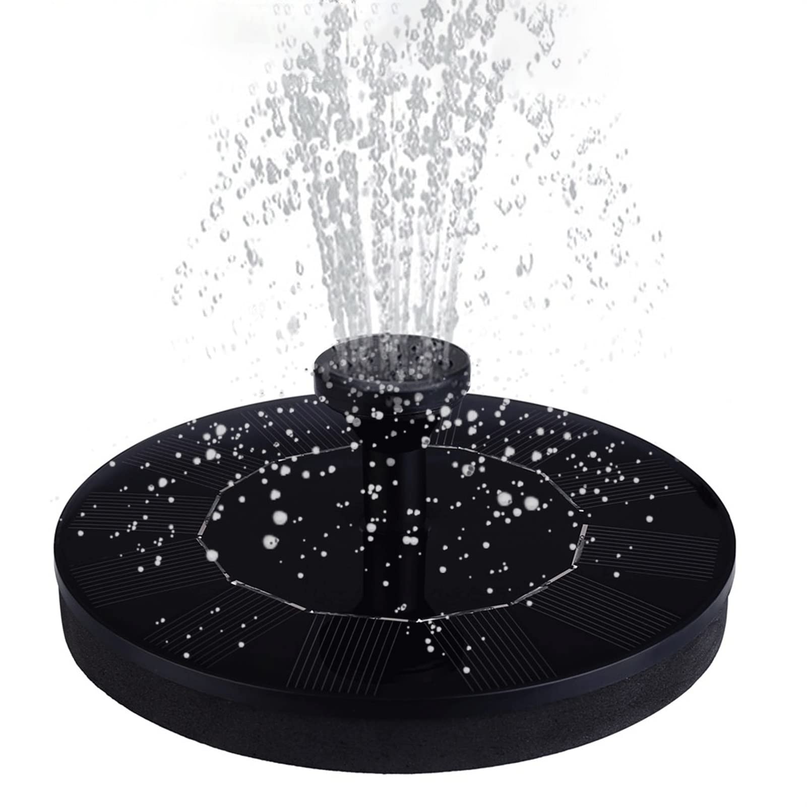 LLMTYO Fuente Solar Fuente Solar Bomba de Fuente de baño para pájaros con energía Solar Kit de Panel Solar Bomba de Agua Bomba de energía Solar Flotante para estanques pequeños Piscinas Jardines