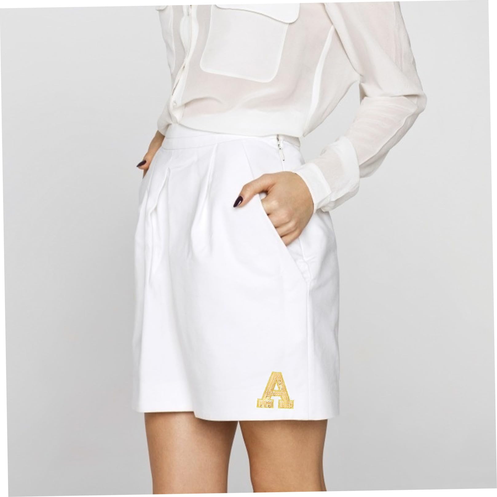 EXCEART 112pezzi Toppe Termoadesive Paillettes Oro Con Lettere Alfabeto Per Decorare Abbigliamento e Accessori Per e Riparazioni