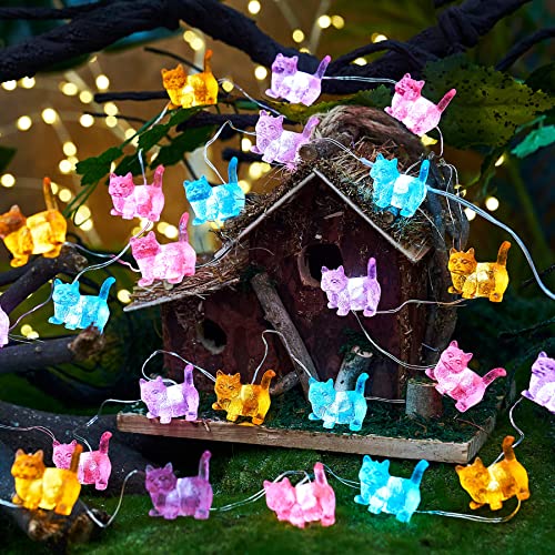 Jashika Cat Décor Cute Indoor String Lights Fairy Lights Plug In Decorative Lights 10Ft 30Led Battery Operated Or Usb For Bedroom Kids Tent Camping Christmas Tree Ornaments #TOP4