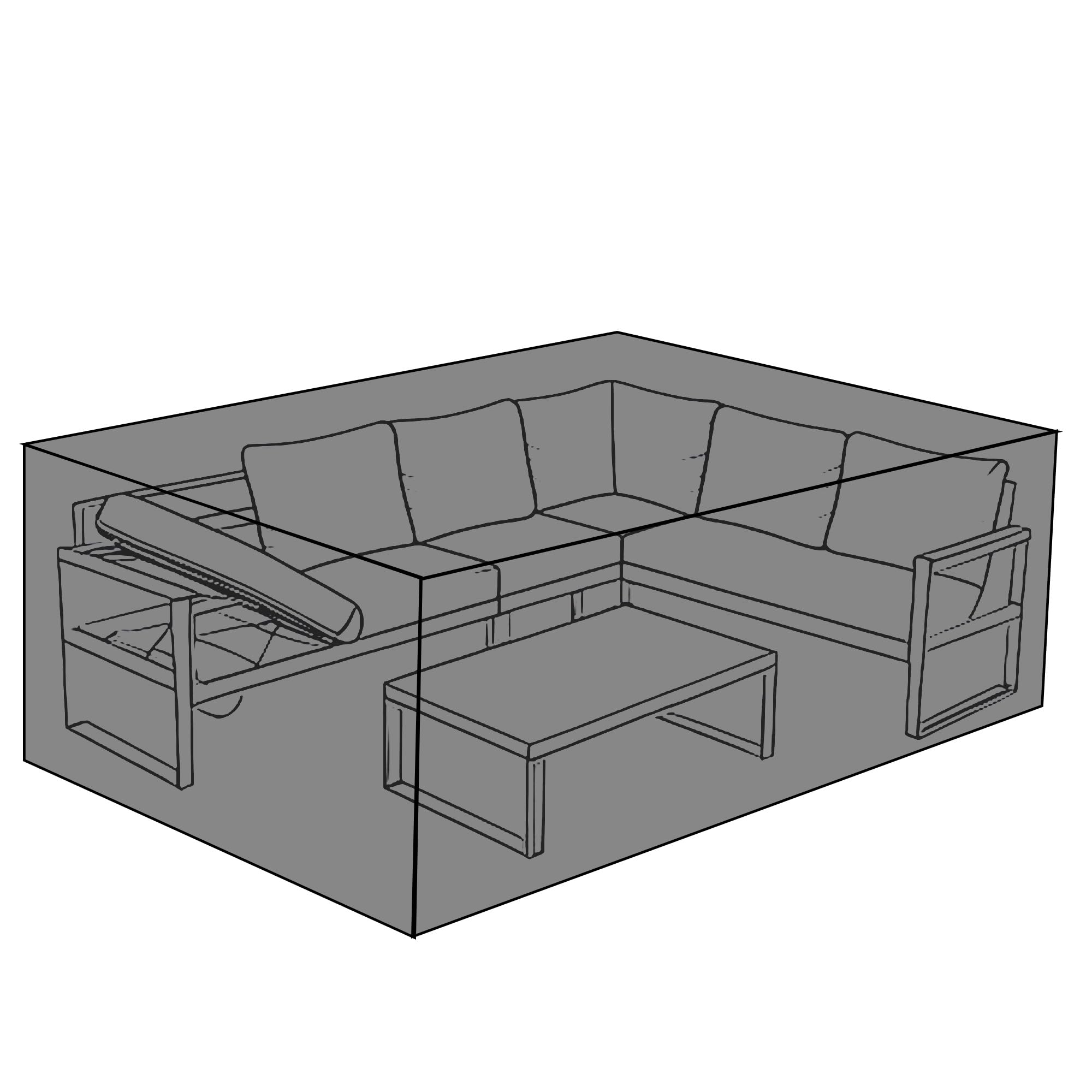 Club Rattan 250X195XH72 Garden Furniture Covers with Air Vent, Waterproof Windproof,Heavy Duty RipProof 420D Oxford Fabric Outdoor Patio Set Cover, Outdoor Furniture Cover, Black Color (RC-CK-02) — image 1