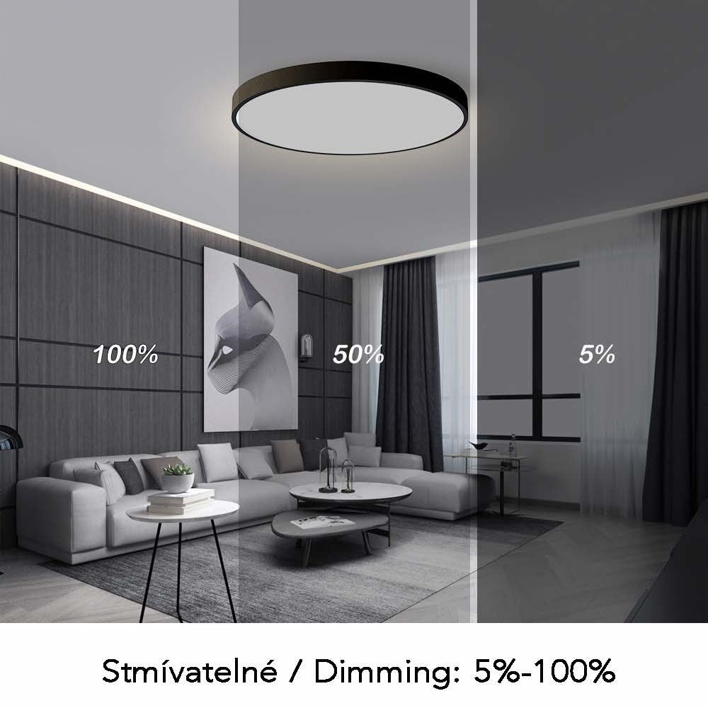Immax NEO LITE SEMPLici Smart-Deckenleuchte Tuya WiFi BEACON, 80 cm, 96 W, 6912 lm, schwarz