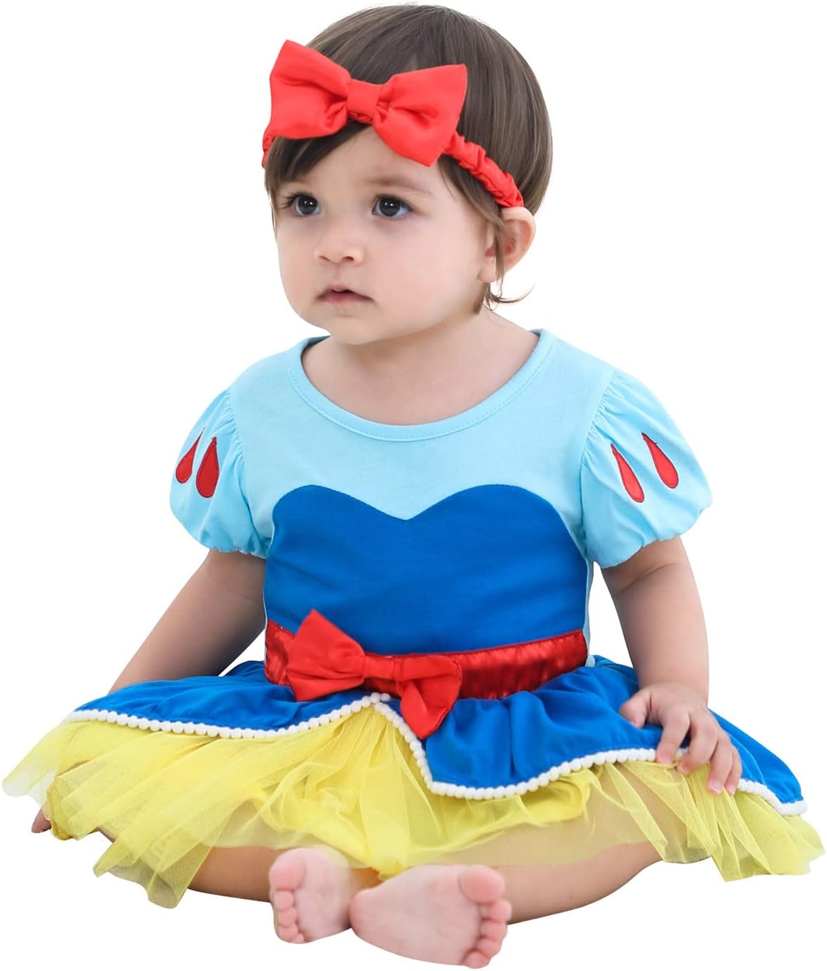 BanKids Princess Dresses Baby Girls Costume Infant Romper Onesie Babysuit headband 0-18M