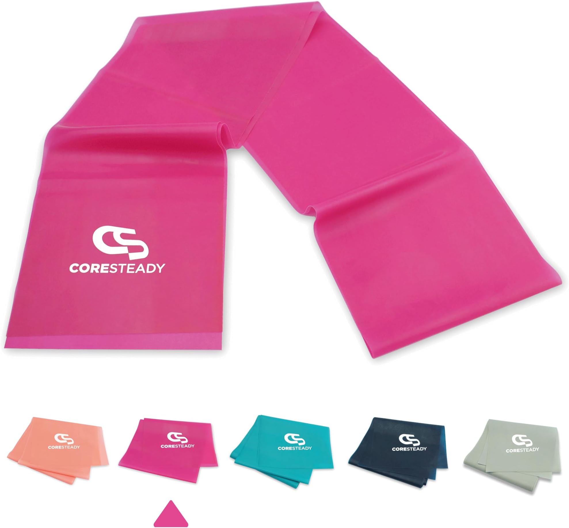 Coresteady Resistance Band For Men & Women - Exercise Band to Build Strength, Flexibility, Muscle & Tone - For Fitness, Stretching, Pilates, Physio & Yoga - With Exercise e-Guide