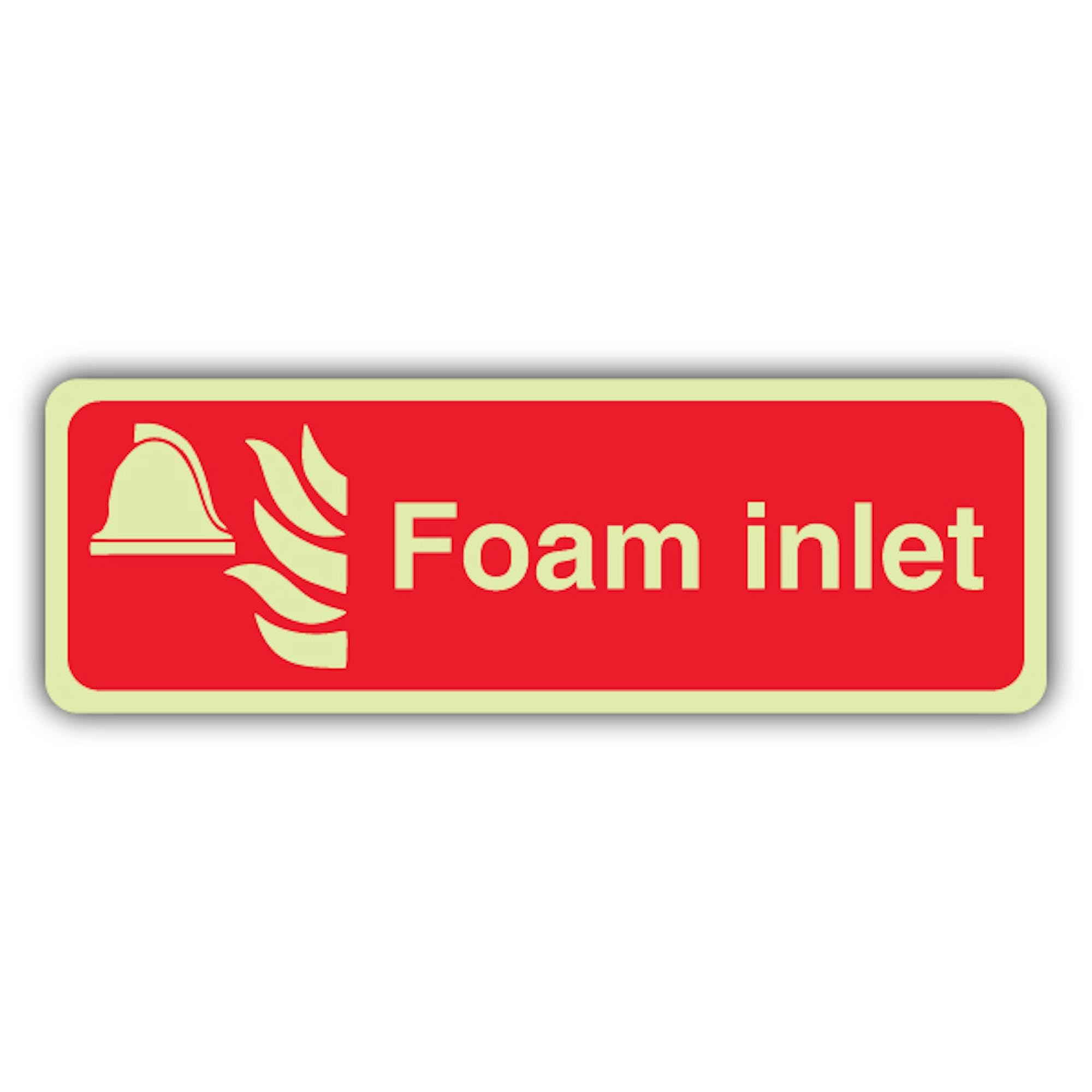V Safety Foam Inlet Sign – 600 x 200 mm – vinile triplo bagliore