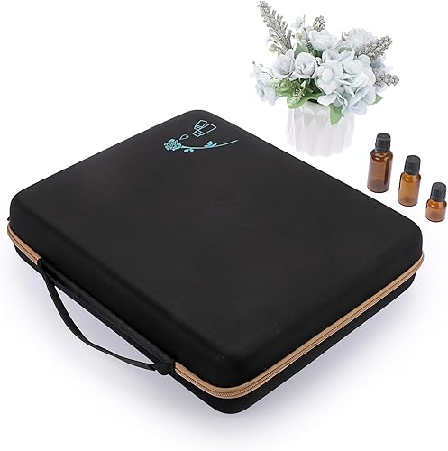 Miniatura 10 de Hipiwe Estuche de transporte para 120 botellas de aceite esencial de EVA, carcasa rígida, organizador de aceites esenciales, bolsa de viaje con