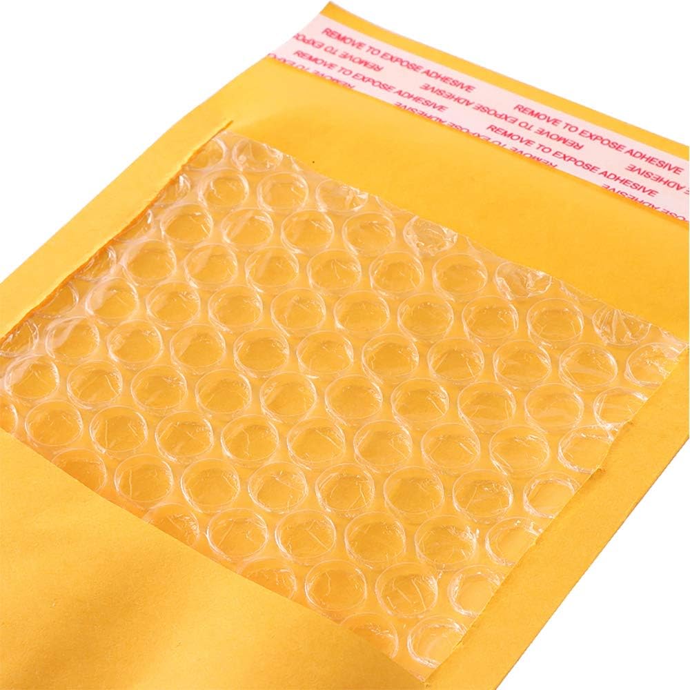 #000 4x7 inch Padded Envelopes Kraft Bubble Mailer Small Bubble Envelopes (Pack of 500)