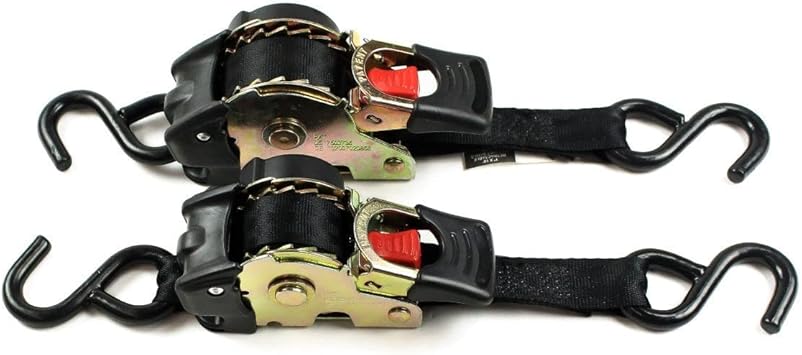 2 retractable ratchet straps