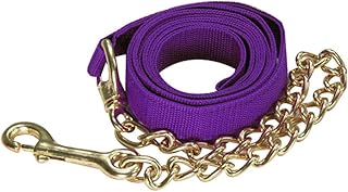 Intrepid International Poly Flat Leadlines with Brass Plate Chain, Purple