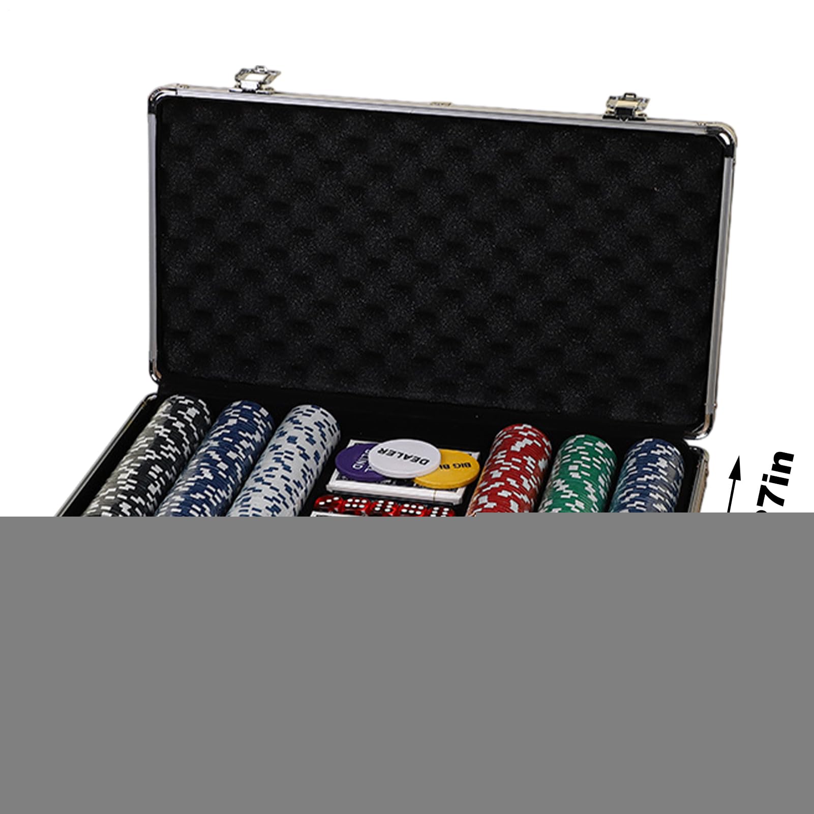 Pokerchips, Pokerchips, professionelles -Chips-Set, vielseitig | einsetzbar | buntes Pokerspiel mit nummerierten Chips, komplettes Pokerspiel für Turniere