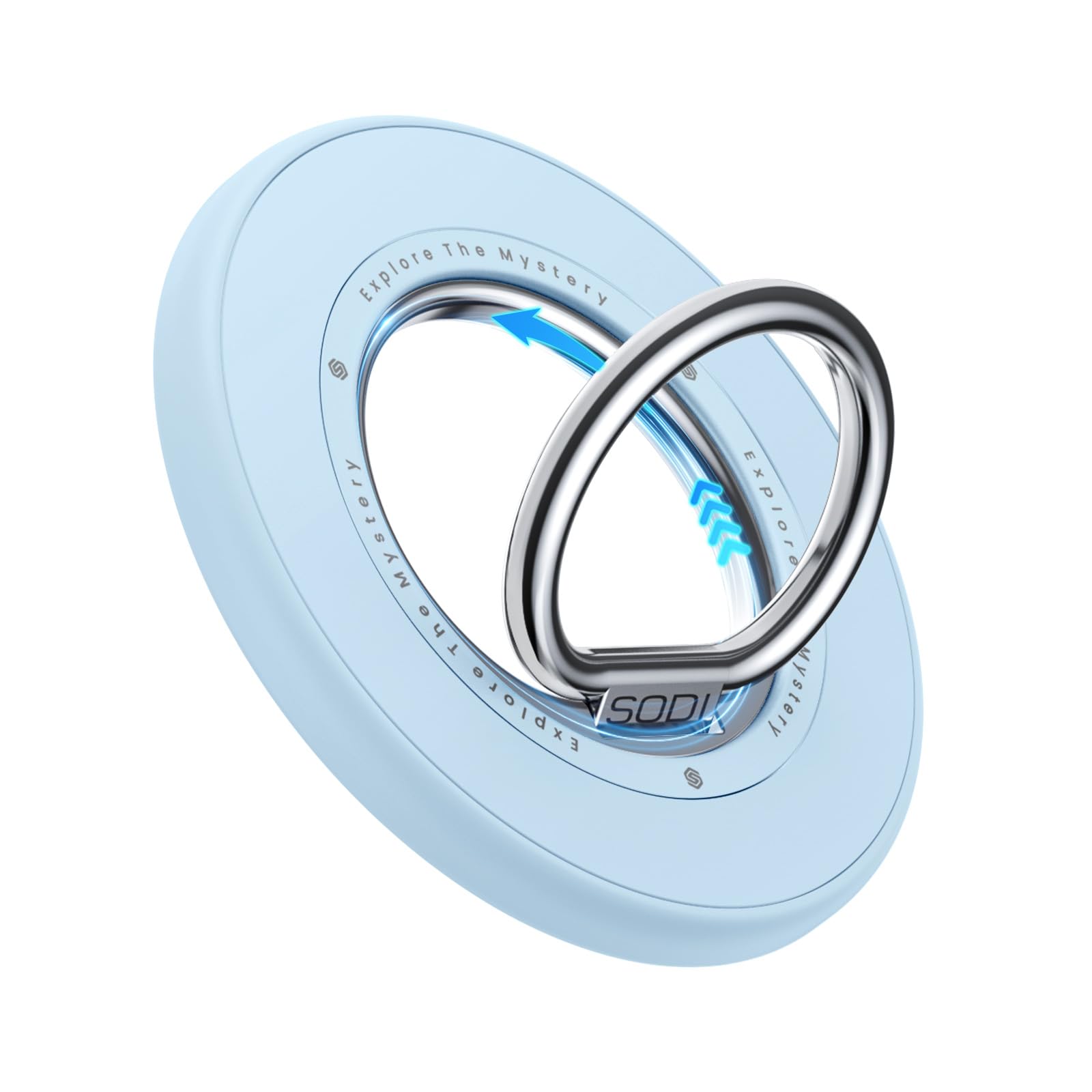 SODI Magnetic Phone Ring Holder, 360° Rotation Dual-Side Strong Magnet Phone Grip for Back of Phone Finger Holder Kickstand Compatible with iPhone