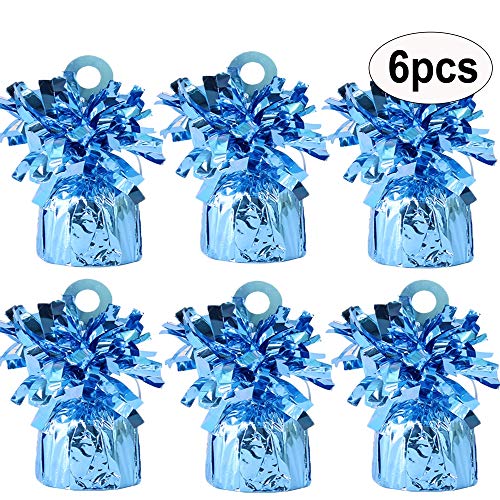 time to 6pcs Foil Helium Latex Balloon Weights Ideal Party Decoración Accesorio (Weight-Azul Bebe)