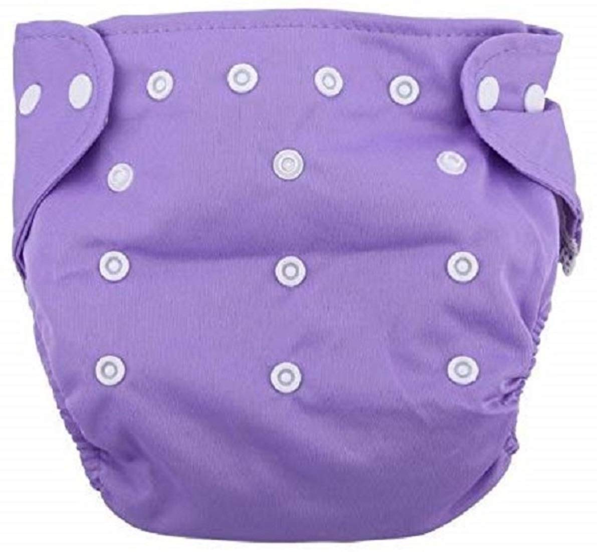Alya Pocket Button Style Solid Reusable Cloth Diaper All in One Adjustable Washable Diapers Nappies With Insert for Toddlers/New Borns(SMALL;3-12 KGS)(PURPLE, PACK OF 1)-image-7
