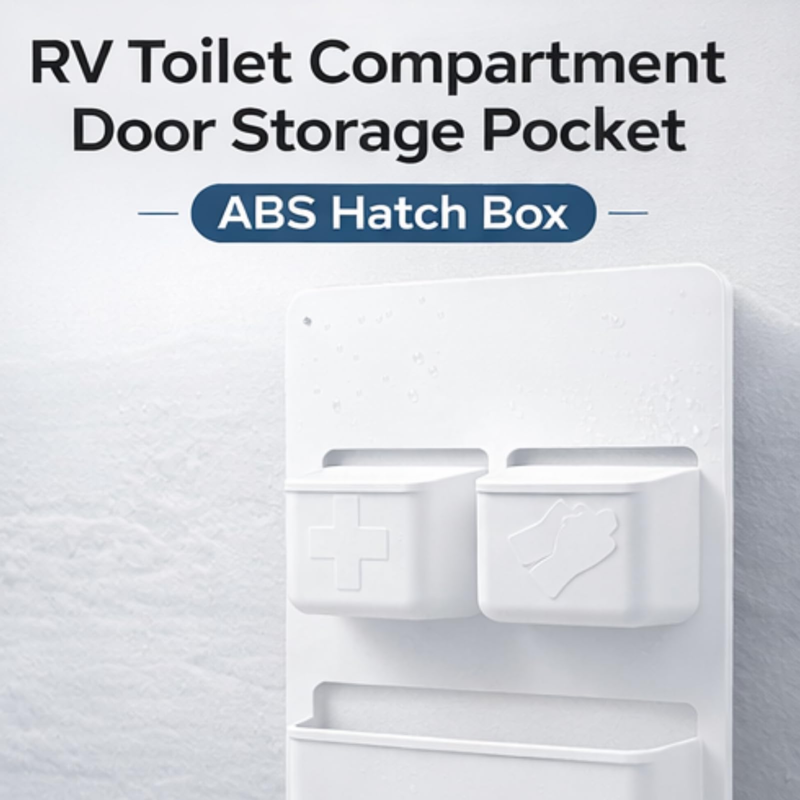 Greensen Organisateur de Porte pour Camping-car, Boîte de Rangement Murale en ABS avec Design à Plusieurs Niveaux pour Papier Toilette dans la Salle de Bain du van ou Camping-car.