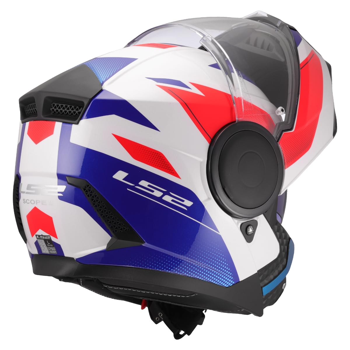 LS2, Casco Moto Modular SCOPE II DURIA White Blue Red, XS