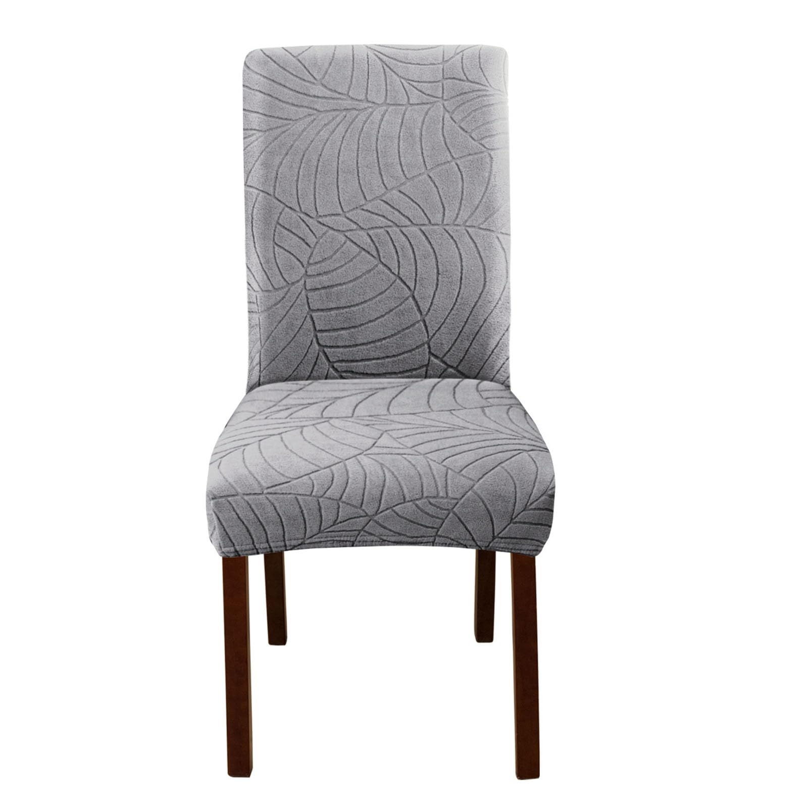 Msioytog Leaves Pattern High Backrest Chair Cover Elastic Wrinkled Resistant Polyester Slipcover for Dining Chair Machine Washable High Backrest Dining Slipcover