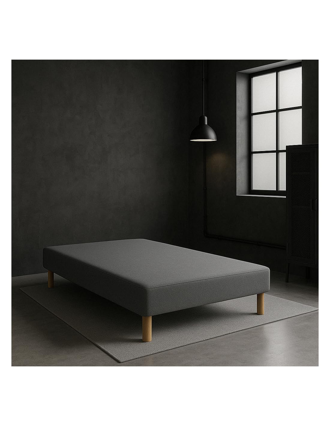 Somier tapissier 140x190 Gris