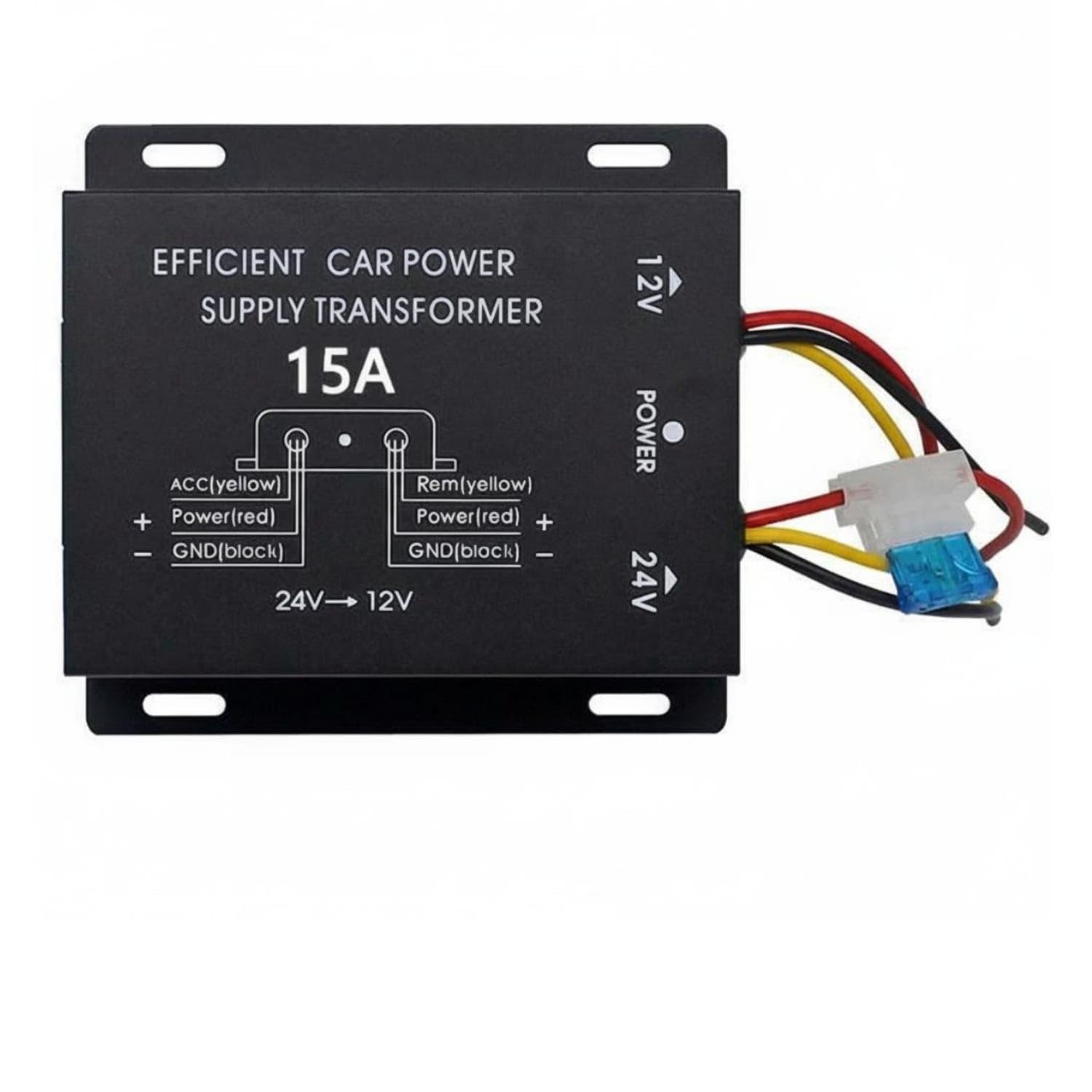 Overload Protection 24V to 12V Step-down Converter Stable Performance 24V to 12V Voltage Reducer Easy Installation Truck Voltage Reducer Auto-Recovery Function for Bus Drivers, Trucks, Buse-image-33