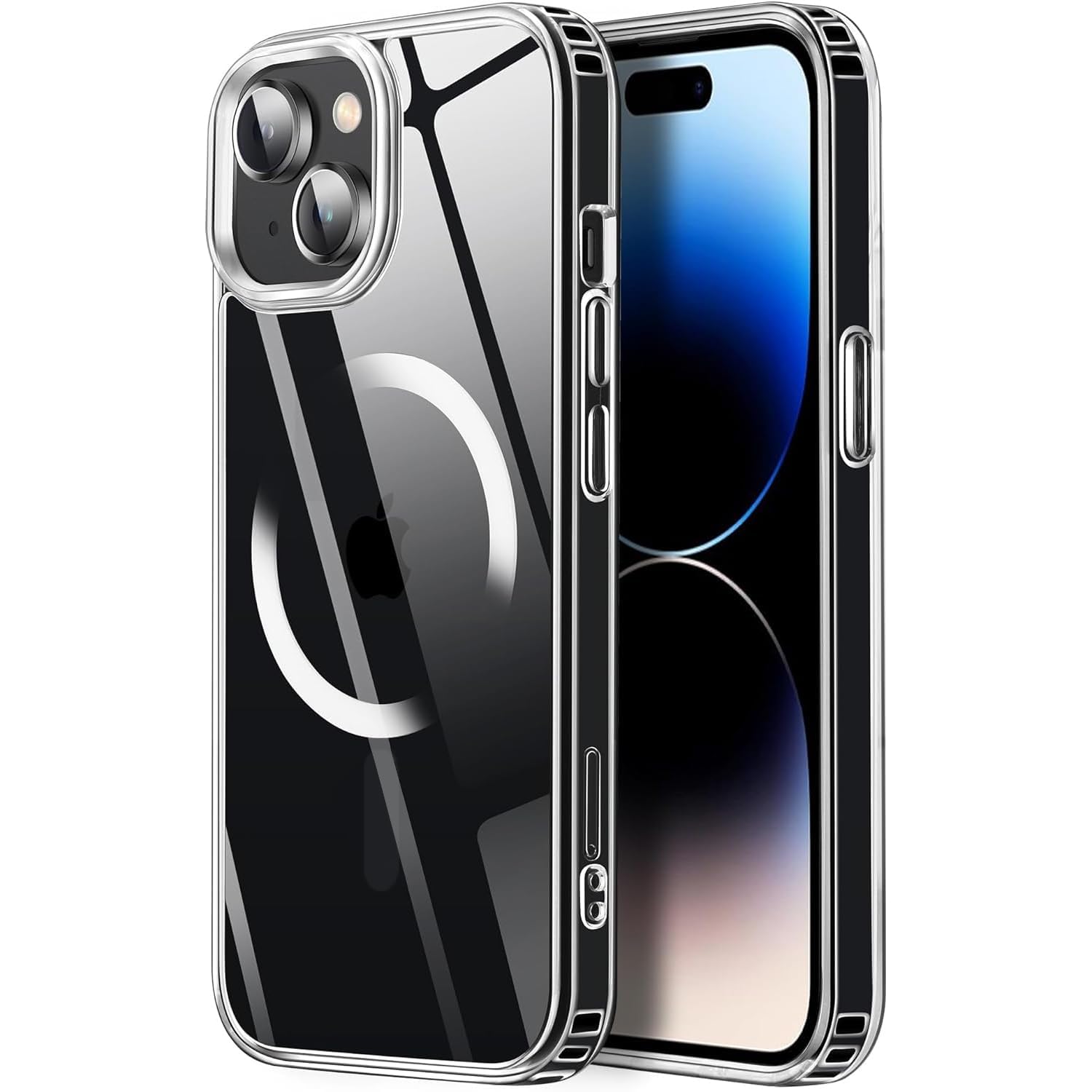 Tigowos for iPhone 15 Magnetic case Fits MagSafe 15FT Drop Resistant Anti-Yellowing Heavy Duty Shockproof Back Cover Fits iPhone 15 Phone Cases 6.1",Clear