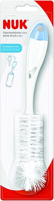 NUK 2 in 1 Bottle and Teat Brush (Colours may vary)