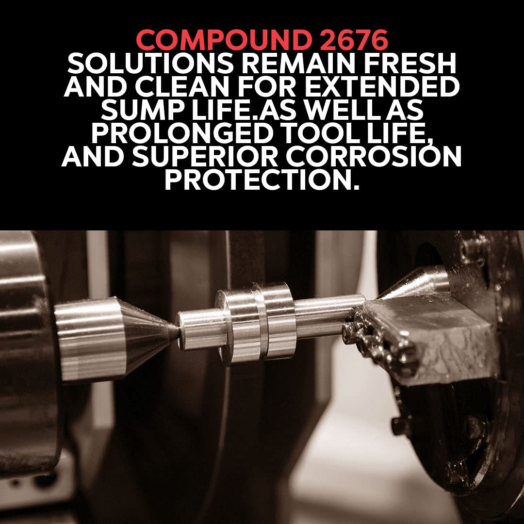 International Chemical Company 2676 Non-Chlorinated Premium All-Metal Heavy-Duty Semi-Synthetic Machining and Grinding Coolant, 5 Gallons