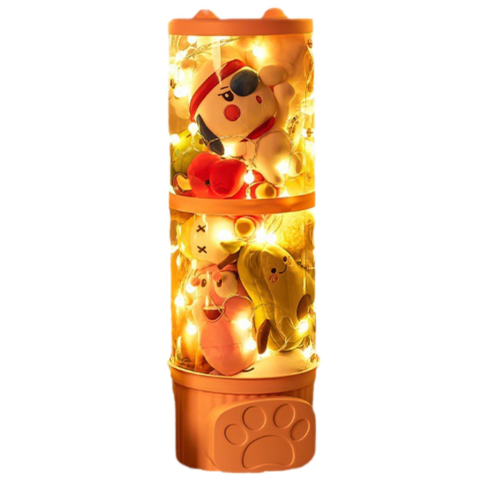 Organiseur de jouets en peluche transparent à led pour optimiser l'espace