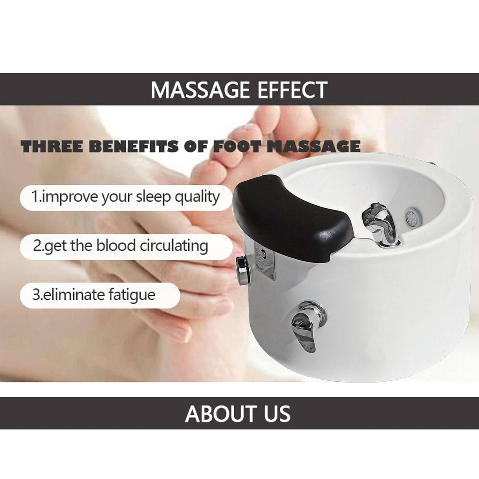 Pediluvio Spa con calore, massaggio e terapia della luce colorata per pedicure e relax a casa