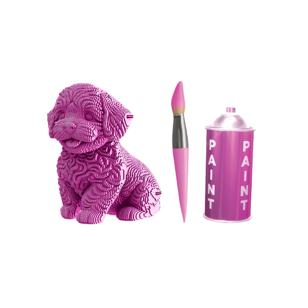 Perro Maltipoo Puzzle 3D de Cartón – Maqueta para Montar