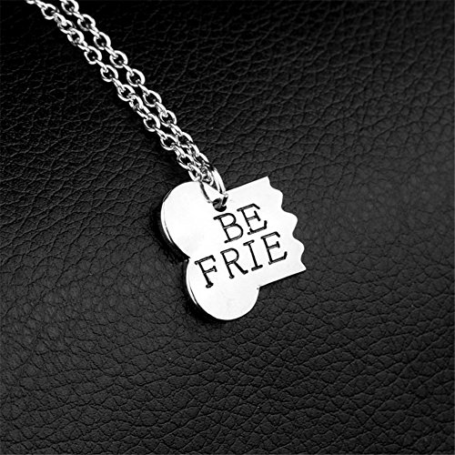 BFF Friendship Necklace Key Chain Best Friends Charm Necklace Keychain Dog Bone Puzzle Pendant Matching Gift Set for 23