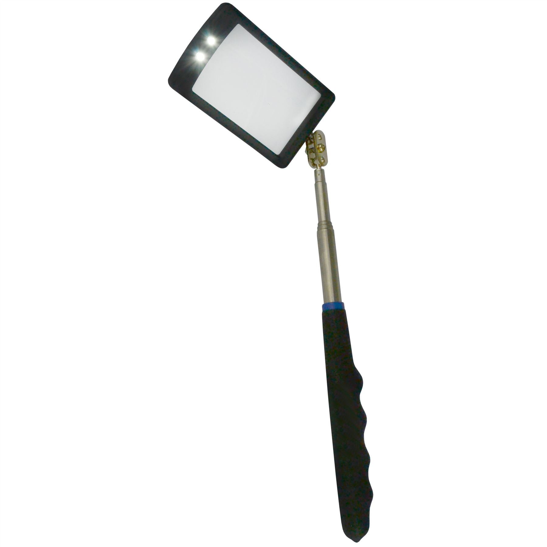AB Tools-Toolzone 2 LED Bright Light Torch Extending Telescopic Inspection Mirror 50 x 80mm TE759